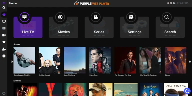 live tv web player