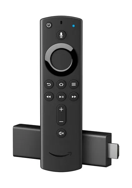 Various media devices including a Firestick, Smart TV remote, smartphone, and laptop, showcasing Hakuna IPTV's broad device compatibility.